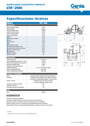 Manipuladoras telescópicas Genie GTH-2506