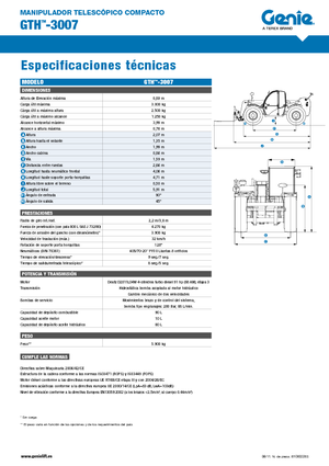 Manipuladoras telescópicas Genie GTH-3007