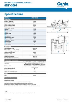 Manipuladoras telescópicas Genie GTH-3007