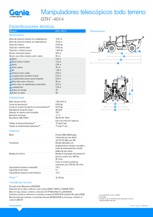 Manipuladoras telescópicas Genie GTH4014