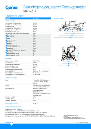 Manipuladoras telescópicas Genie GTH4014