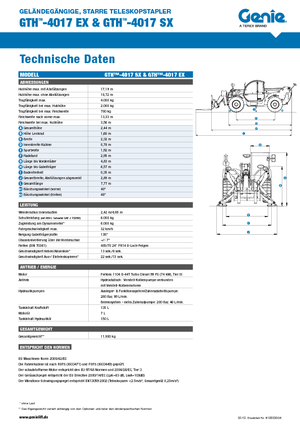 Manipuladoras telescópicas Genie GTH-4017 EX