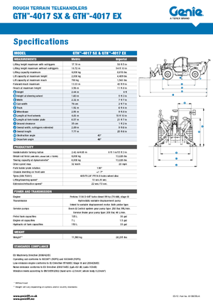 Manipuladoras telescópicas Genie GTH-4017 EX
