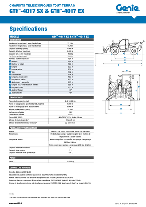 Manipuladoras telescópicas Genie GTH-4017 EX