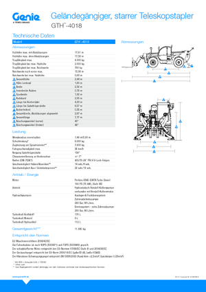Manipuladoras telescópicas Genie GTH4018
