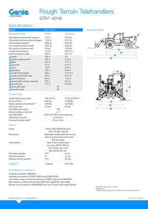 Manipuladoras telescópicas Genie GTH4018