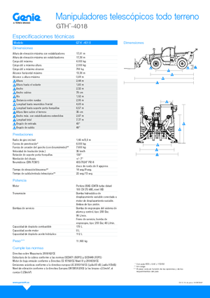 Manipuladoras telescópicas Genie GTH4018