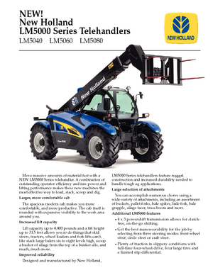 Manipuladoras telescópicas New Holland LM 5060 (250)