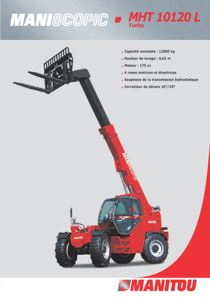 Manipuladoras telescópicas Manitou MHT 10120 L Turbo