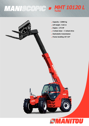 Manipuladoras telescópicas Manitou MHT 10120 L Turbo