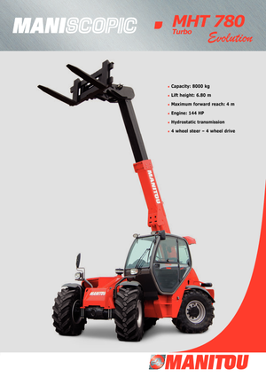 Manipuladoras telescópicas Manitou MHT 780 T