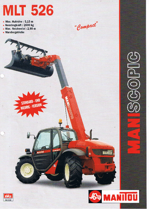 Manipuladoras telescópicas Manitou MLT 526 Compact