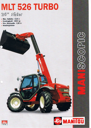 Manipuladoras telescópicas Manitou MLT 526 T 24
