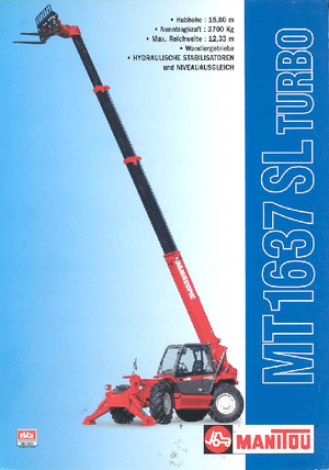 Manipuladoras telescópicas Manitou MT 1637 SLT
