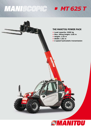 Manipuladoras telescópicas Manitou MT 625 T Comfort