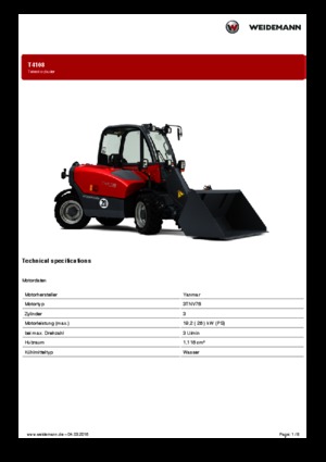 Manipuladoras telescópicas Weidemann T4108