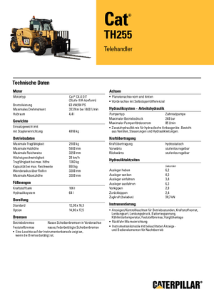 Manipuladoras telescópicas Caterpillar TH255