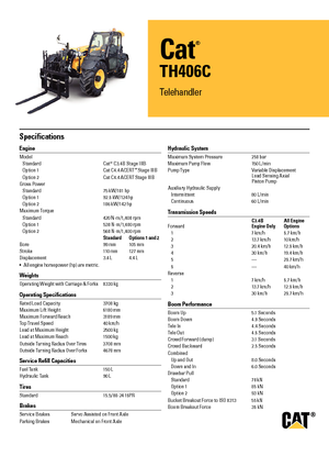 Manipuladoras telescópicas Caterpillar TH406C