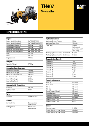 Manipuladoras telescópicas Caterpillar TH407