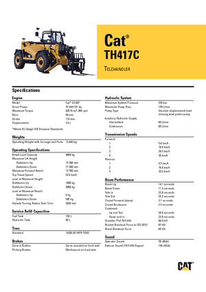 Manipuladoras telescópicas Caterpillar TH417C