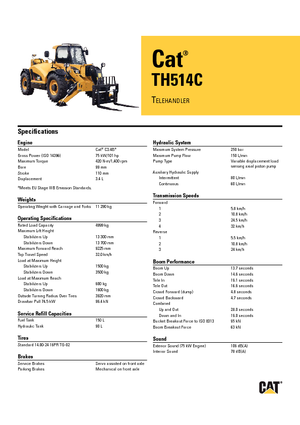 Manipuladoras telescópicas Caterpillar TH514C