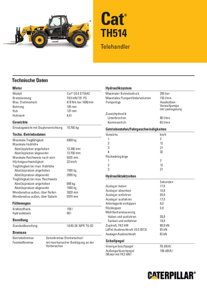 Manipuladoras telescópicas Caterpillar TH514