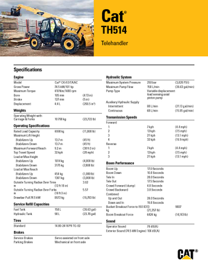 Manipuladoras telescópicas Caterpillar TH514