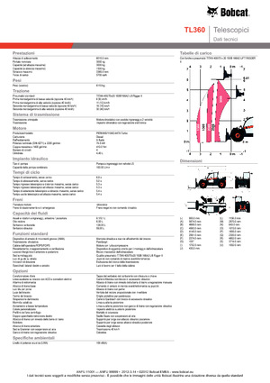 Manipuladoras telescópicas Bobcat TL 360