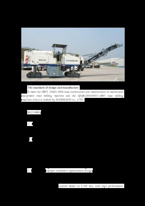 Fresadoras de caminos Zoomlion BG2100B