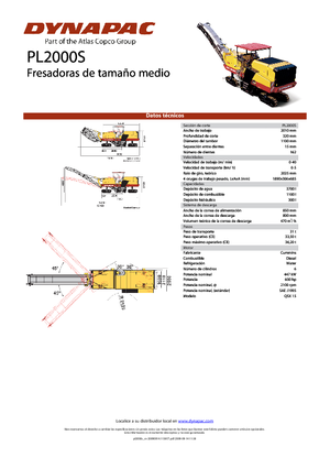 Fresadoras de caminos Dynapac PL 2000 S