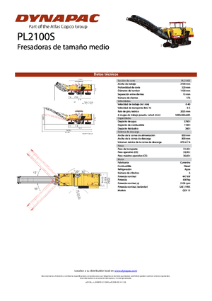 Fresadoras de caminos Dynapac PL 2100 S