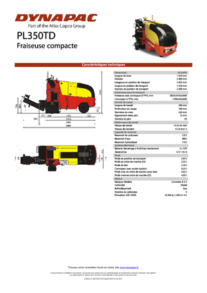 Fresadoras de caminos Dynapac PL 350 TD