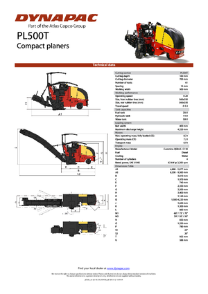 Fresadoras de caminos Dynapac PL 500 T