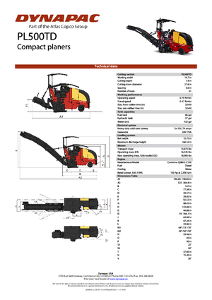 Fresadoras de caminos Dynapac PL 500 TD