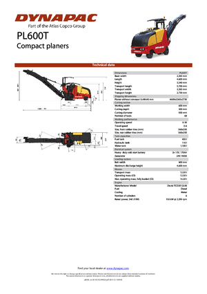 Fresadoras de caminos Dynapac PL 600 T