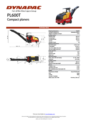 Fresadoras de caminos Dynapac PL 600 T