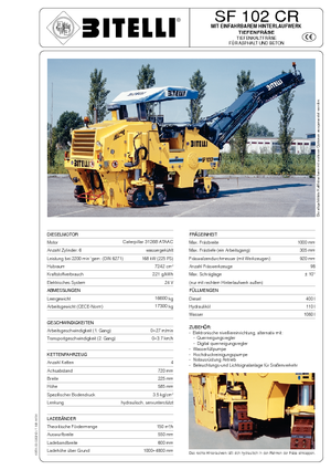 Fresadoras de caminos Bitelli PM 102 CR