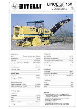 Fresadoras de caminos Bitelli SF 150