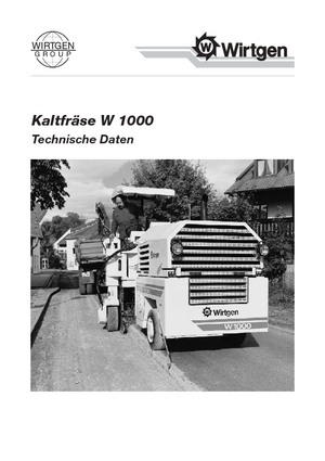 Fresadoras de caminos Wirtgen W 1000