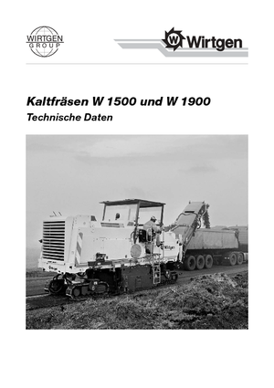 Fresadoras de caminos Wirtgen W 1500