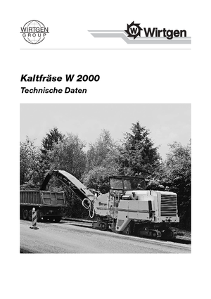 Fresadoras de caminos Wirtgen W 2000
