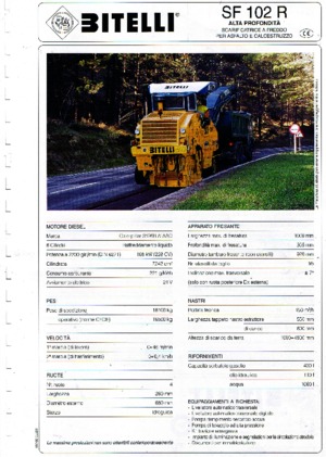 Fresadoras de caminos Bitelli SF 102 R