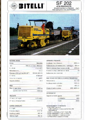 Fresadoras de caminos Bitelli SF 202