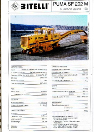 Fresadoras de caminos Bitelli SF 202 M