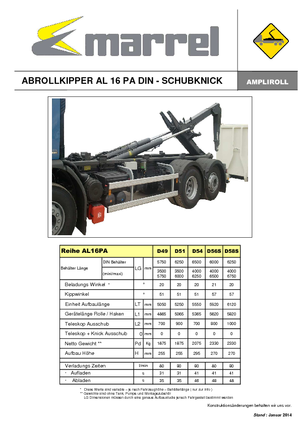 Basculantes  roll-of Marrel AL 16 PA DIN 54 B