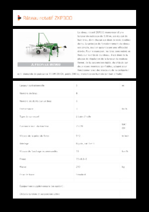 Rastrillos rotativos Pronar ZKP 300 