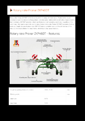 Rastrillos rotativos Pronar ZKP 460T
