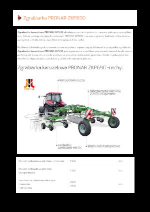 Rastrillos rotativos Pronar ZKP 690