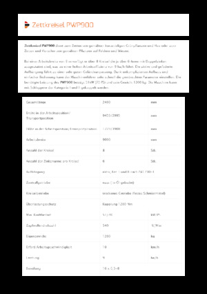 Rastrillos henificadores Pronar PWP 900