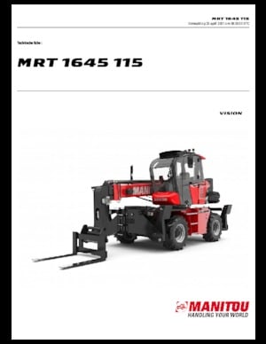 Manipuladoras telescópicas con vehículo superpuesto Manitou MRT 1645-400  115 D